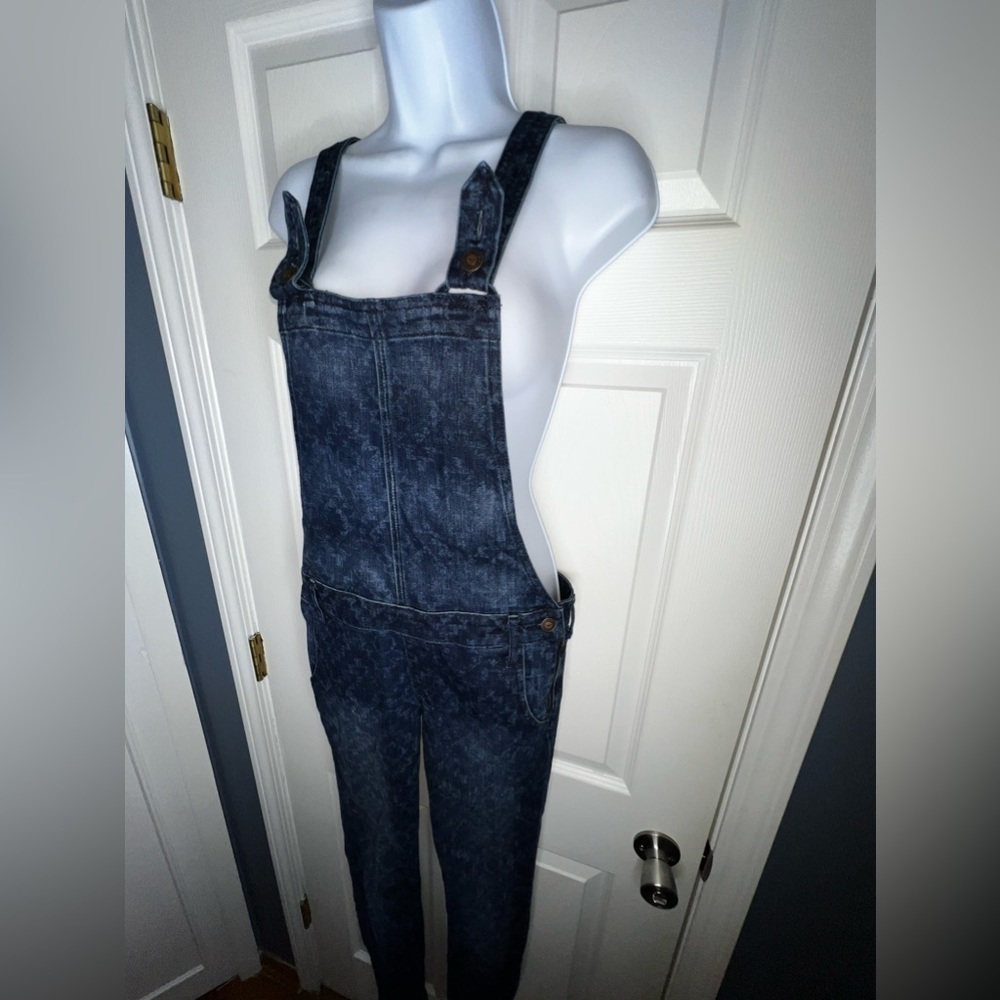 Hollister Women’s Small Dark Denim Blue Jeans Overalls Jumper S - Picture 7 of 14